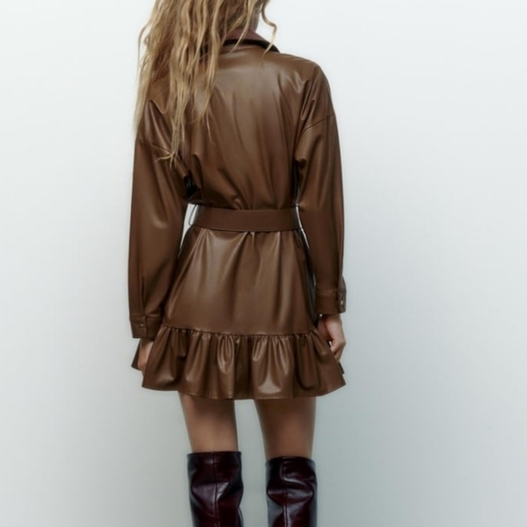 ZARA faux leather short dress - Picture 6 of 9